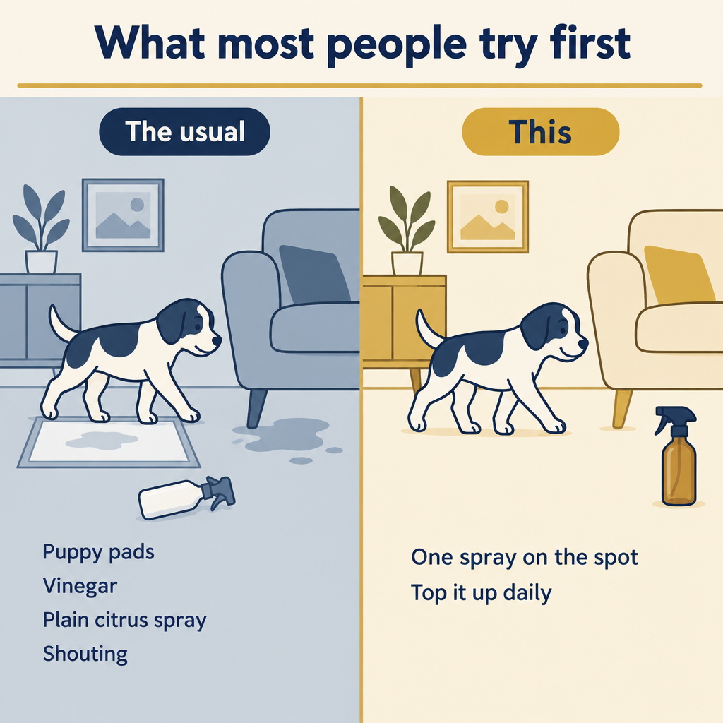 What most people try first compared with one spray on the spot