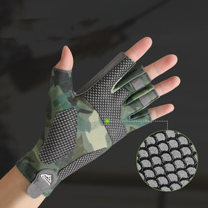 Ice Silk Fingerless Fishing Gloves – Non-Slip & Breathable