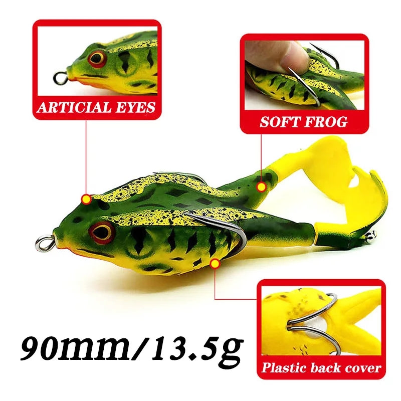 a DOUBLE PROPELLER FROG SOFT BAIT
