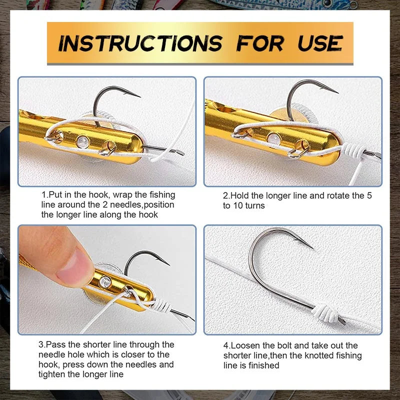 a Fishing Line Knotter Hook Needle