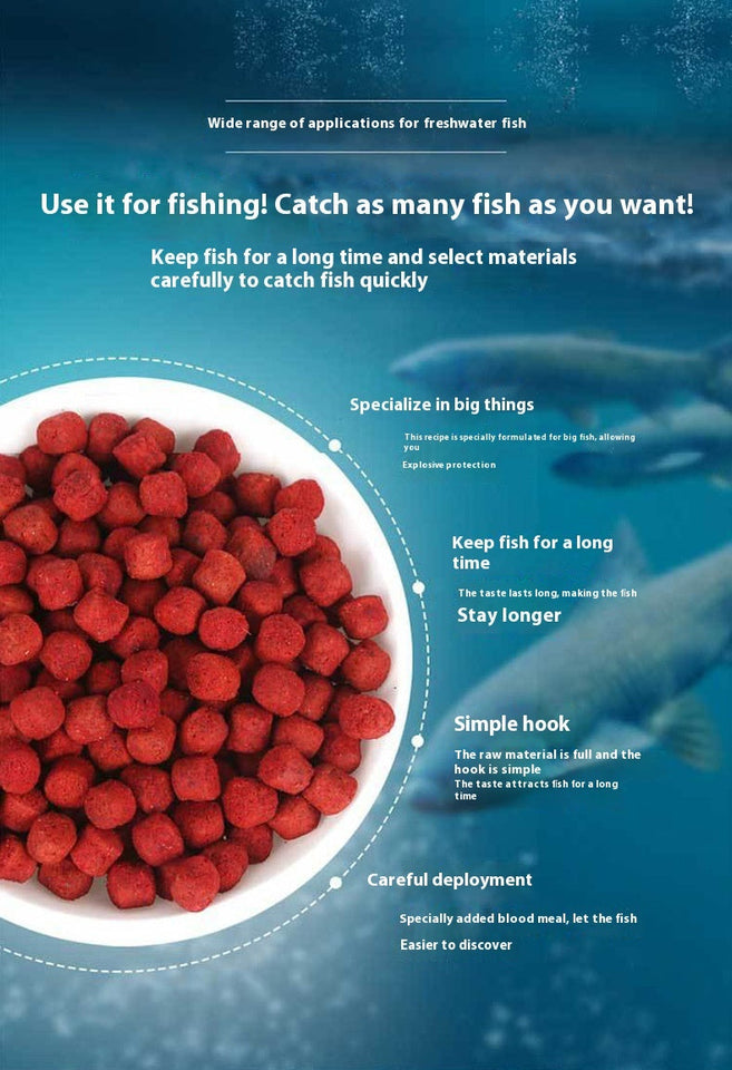High-quality image showing the wild fishing bait in a resealable package.