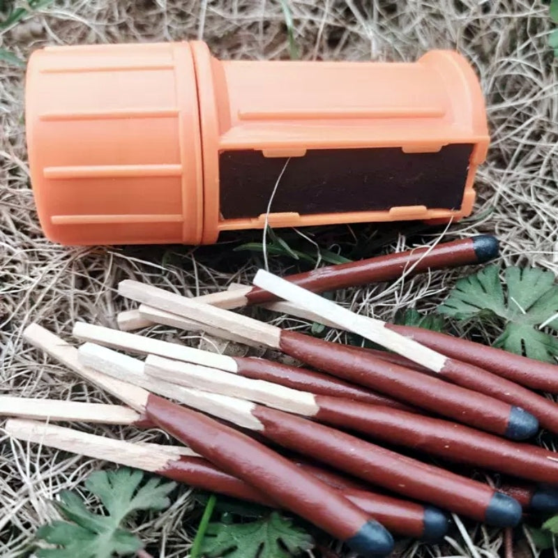 WATERPROOF SURVIVAL MATCHES – 20PCS WITH CASE 🔥