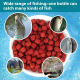 Wild fish bait photographed outdoors beside a fishing rod.